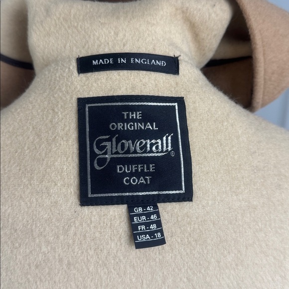 Vintage Gloverall Original Camel Wool Duffle Hooded Toggle Coat US 18 L/XL - Picture 8 of 15